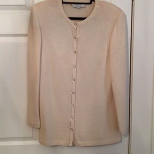 Cream St. John Knit Jacket and Shell